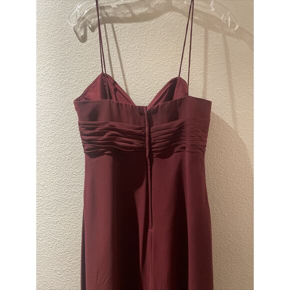 alfred angelo, maroon formal/prom long dress, size 8 - Picture 4 of 6